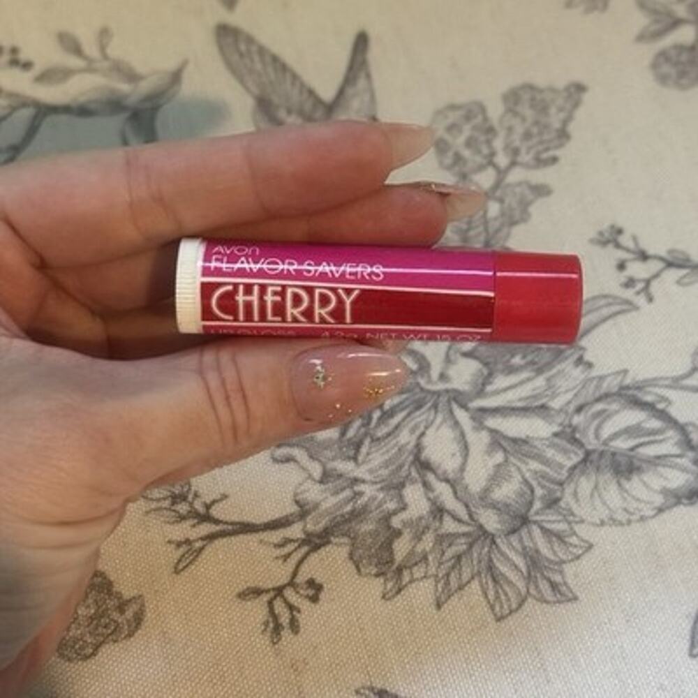 VINTAGE AVON FLAVOR SAVERS LIP GLOSS CHERRY 1988 Discontinued NOS 80s